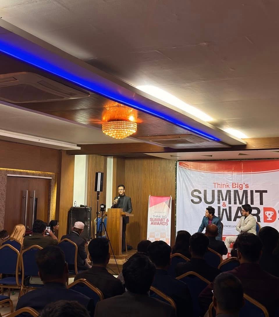 Joydip speaking at Think Big's Summit & Awards